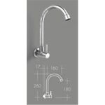 Torneira 1 Agua Parede B/alta  Inox - Afj AFJ