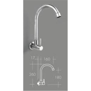 Torneira 1 Agua Parede B/alta  Inox - Afj AFJ