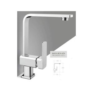 Torneira Monoc Banc Bic/alta Palm Cromada- Afj AFJ