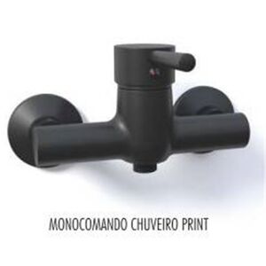 Torneira Monoc Chuveiro Print Preta - Afj AFJ