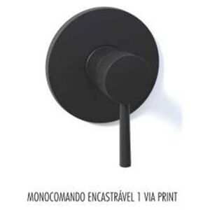 Torneira Monoc Encast 1via Print Preta - Afj AFJ