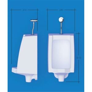 Urinol 340x610x310 Nilo Bco + Kit Fix - Syon SYON