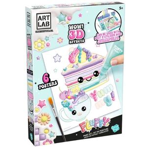 Art Lab Fluffy Paint Kit Canal Toys com 6 Posters 3D