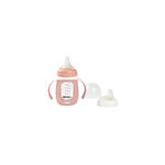 Biberão de Treino 2 em 1 em Vidro 210ml Rosa Beaba