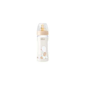 Biberão de Vidro Chicco 240ml Fluxo Normal