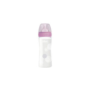 Biberão de Vidro Chicco Rosa 240ml