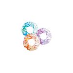 Boia Circular Insuflável INTEX Transparente Colorida 91cm