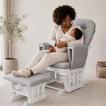 Cadeira de Balanço Childhome com Apoio para os Pés Cinza