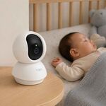 Câmara de Vigilância Tapo Inteligente 2K 360° com Deteção de Choro de Bebé