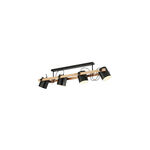 Candeeiro Braytron Madeira e Preto CLS Decorativa 4xE27