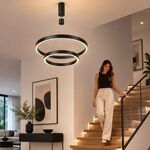 Candeeiro Pendente LED Lina 65W 3 em 1 Preto