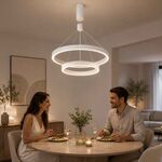 Candeeiro Pendente LED Lina 65W Branco