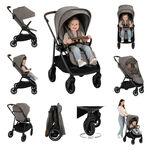 Carrinho Nuna de Bebê Swiv Granite Mobilidade 360°