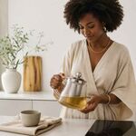 Chaleira de Vidro Ibili 800ml com Filtro em Aço Inoxidável