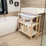 Childhome Trocador com Banheira em Madeira Natural
