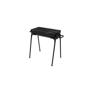 Churrasqueira a Carvão BBQ 60x30cm em Aço Inoxidável Preta