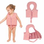 Colete Flutuante Monnëka Whale Pink Learning 1-2 Anos