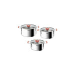 Conjunto 6 Peças Tefal Opti’Space Inox, Antiaderente Titanium, Indução
