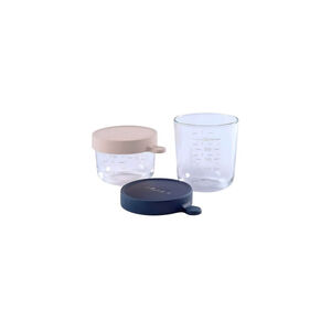Conjunto de 2 Potes de Vidro Beaba 150ml e 250ml