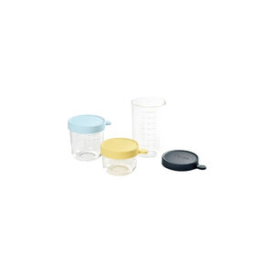 Conjunto de 3 Potes de Vidro Beaba