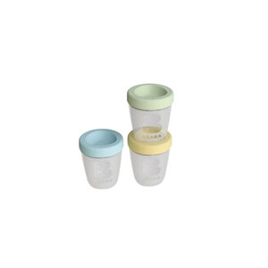 Conjunto de 3 Recipientes de Silicone 200ml Beaba