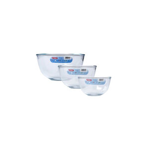 Conjunto de 3 Tigelas de Vidro Redondas Pyrex