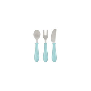 Conjunto de Alimentação em Aço Inoxidável Azul Beaba