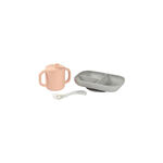 Conjunto de Aprendizagem em Silicone Rosa Beaba