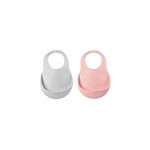 Conjunto de Babetes de Silicone Rosa/Névoa Beaba
