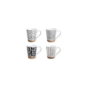 Conjunto de Canecas Ibili 4 Peças 350ml em Cerâmica Esmaltada