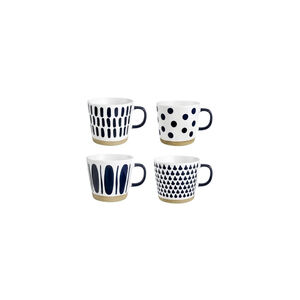 Conjunto de Canecas Ibili Veghel 4 Peças 350ml em Grés Esmaltado
