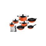 Conjunto de Cozinha Tefal Simply Chef 15 Peças Laranja