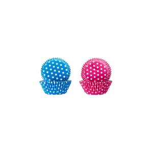Conjunto de Forminhas de Papel IBILI Rosa, Azul e Branco 100 Unidades