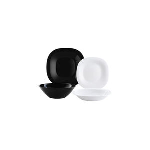 Conjunto de Jantar Luminarc Carine Preto e Branco 19 Peças
