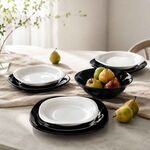 Conjunto de Jantar Luminarc Carine Preto e Branco 19 Peças