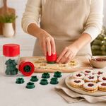 Conjunto de Natal IBILI com 10 Cortadores de Biscoito Linzer