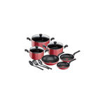 Conjunto de Panelas Tefal 12 Peças Vermelho