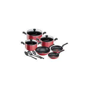 Conjunto de Panelas Tefal 12 Peças Vermelho