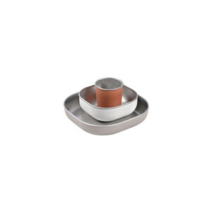 Conjunto de Refeição em Aço Inoxidável Béaba Terracota