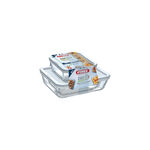 Conjunto de Tigelas de Vidro Pyrex 3 Peças com Tampa