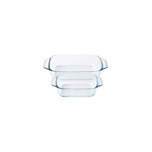 Conjunto de Tigelas de Vidro Pyrex com Tampa 23cm e 34cm