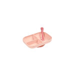 Conjunto Prato com Ventosa e Colher de Silicone Beaba