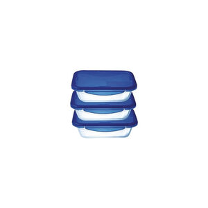Cook Go Conjunto de 3 Recipientes de Vidro Pyrex  0,8L