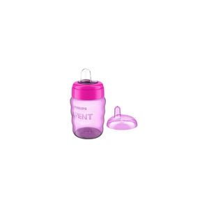 Copo Clássico Philips Avent 260ml 12M+ com Bico em Silicone Rosa
