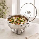 Cuba Redonda em Inox 4,3L com Suporte para Tampa