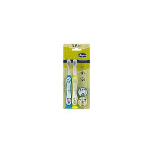 Escovas Dentais Infantis CHICCO 3–6 Anos Pack 2