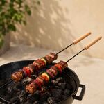Espetos para Churrasco BBQ 40cm em Aço Inoxidável 2 Peças