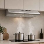 Exaustor de Cozinha 60cm em Inox 240m³/h com Filtro de Alumínio