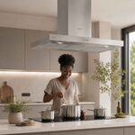 Exaustor de Ilha Candy Idea em Inox com LED e Controlo Eletrónico