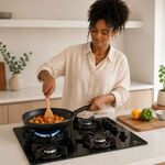 Fogão a Gás ELECTROLUX 58cm Placa em Vidro Preto com 4 Queimadores